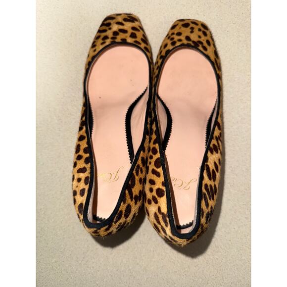 J. Crew Block-heel Pumps in Leopard Calf Hair Square Toe Size 8 - Picture 4 of 8